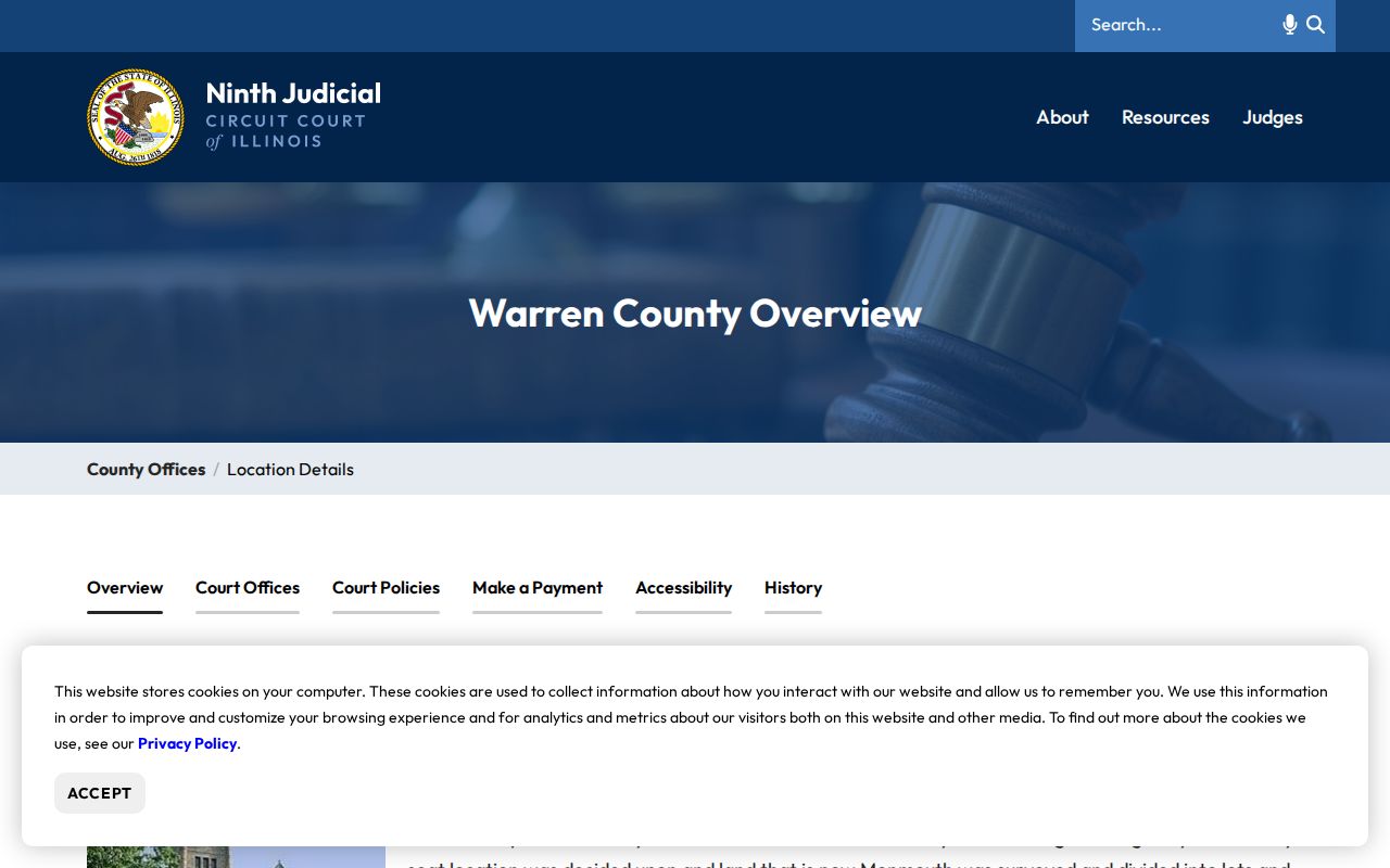 Warren County courthouse criminal court records location
