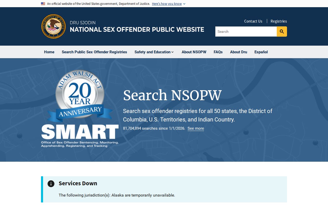 National search layer for Warren County sex offender checks