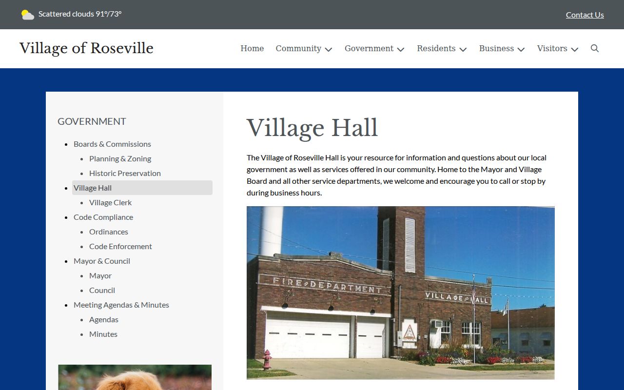 Roseville criminal history Village Hall records source